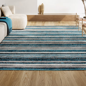 Magnolia Beach Strie' Striped Area Rug